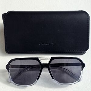 Dolce & Gabbana Black Leather Eyewear Case